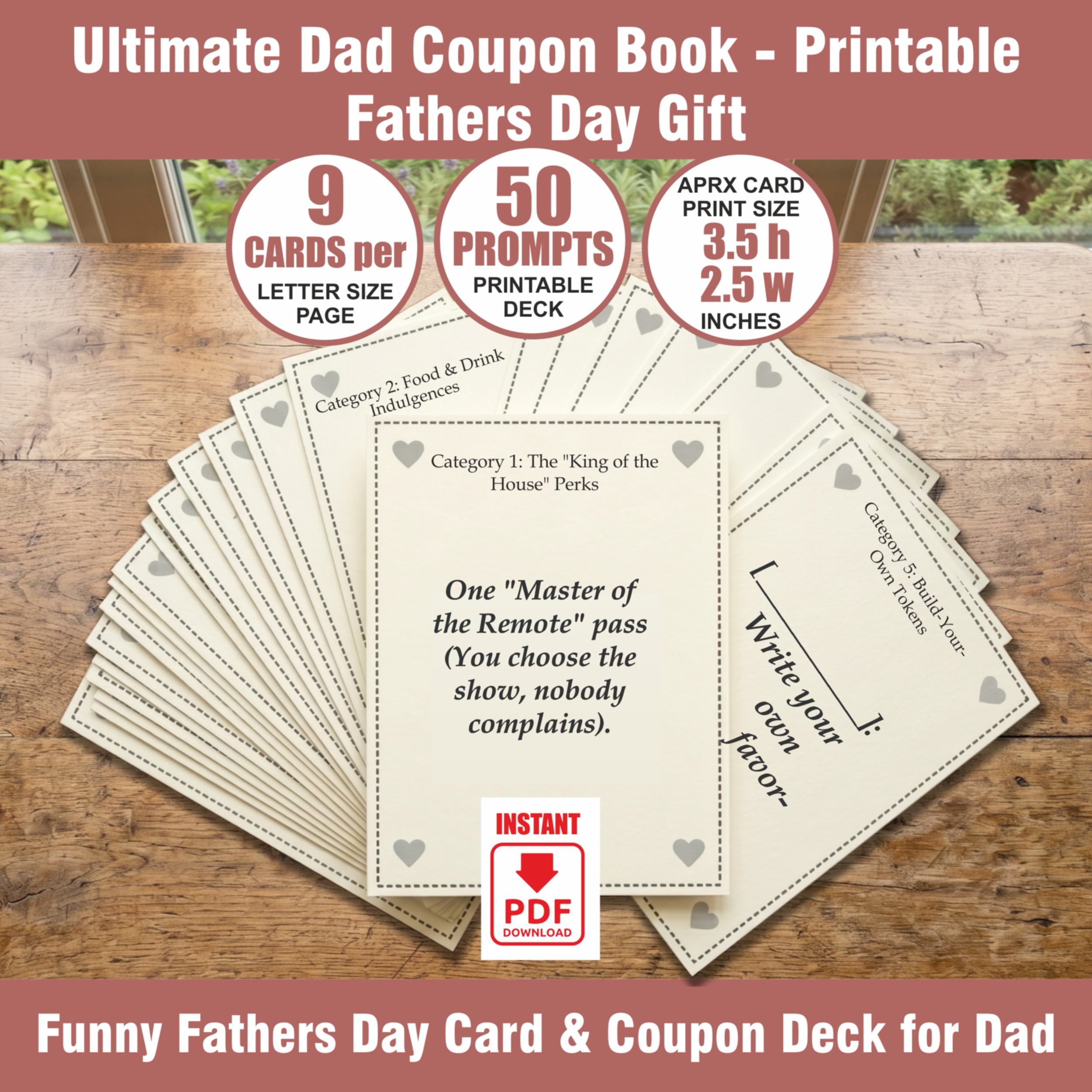 Ultimate Dad Coupon Book - Printable Fathers Day Gift